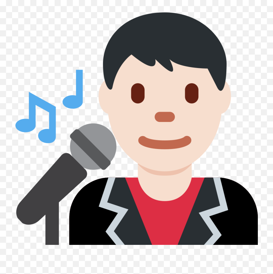 Twemoji2 1f468 - Man Singer Emoji,Emoji Music