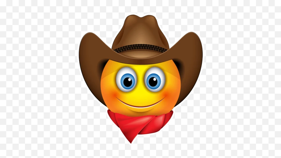 Cowboy Emoji - Smiley Face With A Cowboy Hat,Cowboy Emoji Png