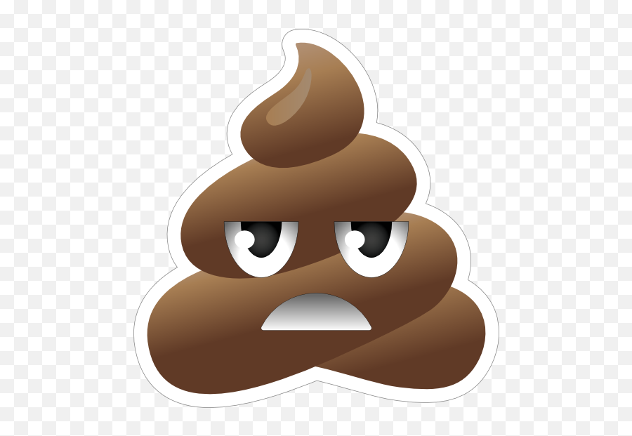 Upset Poop Emoji Sticker - Poop Emoji,Finger Phone Bird Emoji