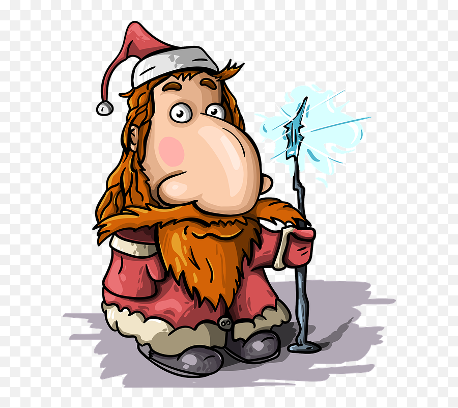 Santa Claus Magic New Years Eve - Big Nose Animated Character Emoji,Santa Sleigh Emoji