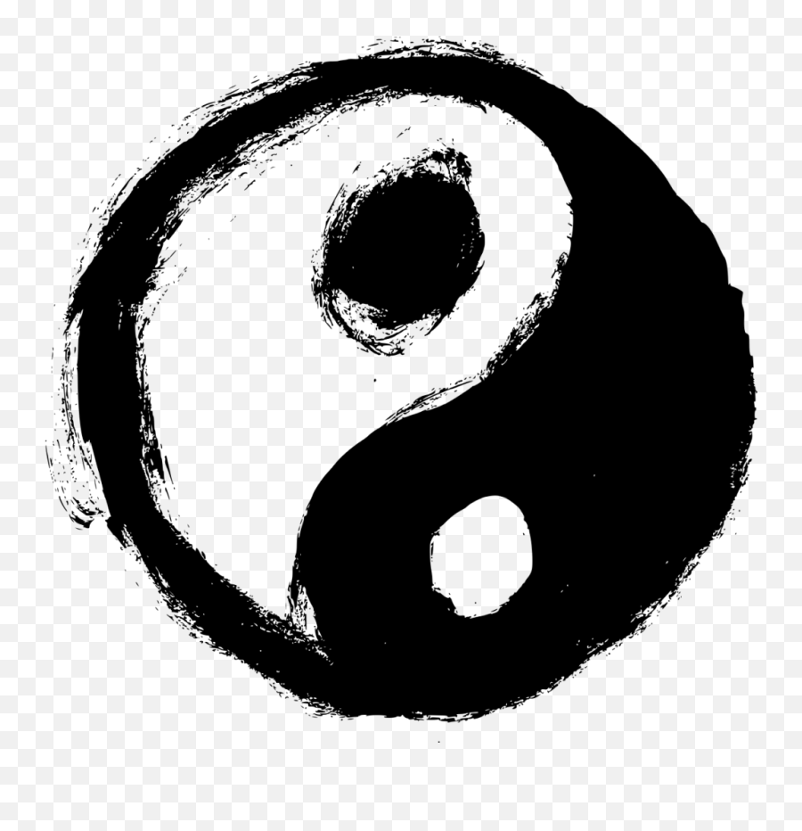 4 Grunge Yin Yang - Yinyang Black And White Png Emoji,Yin And Yang Emoji