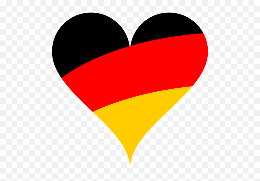 Love Heart Flag - German Flag Love Heart Emoji,Men's Emoji Shirt