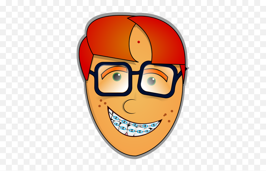 Vector Clip Art Of Nerd Guy With Glasses And Teeth - Geek Clipart Emoji,Tired Emoticon