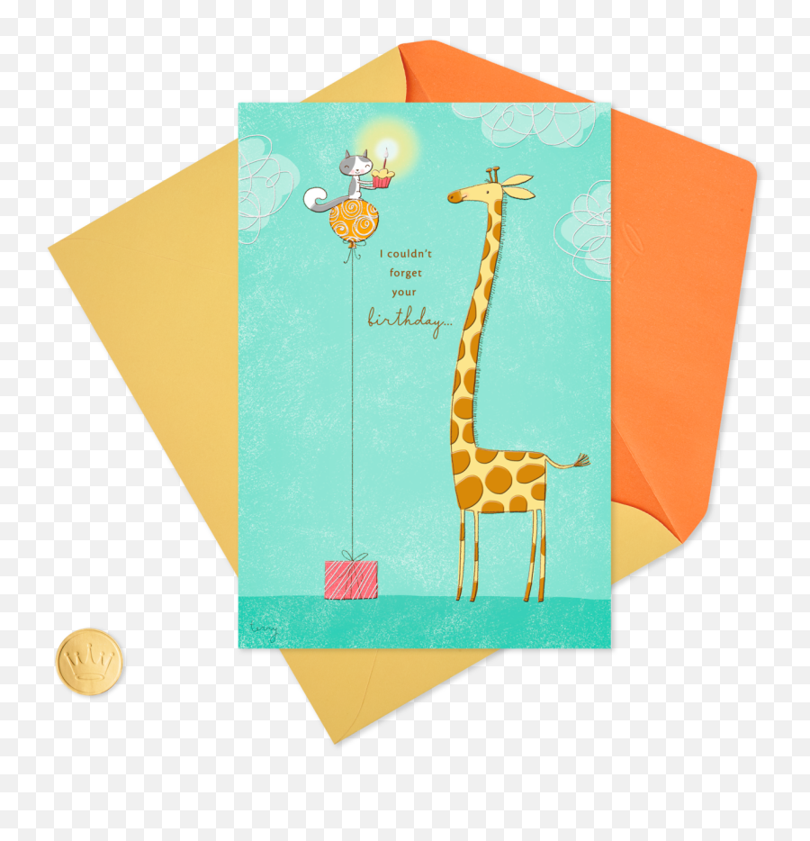 Remembering Good People Birthday Card - Giraffe Clipart Giraffe Emoji,Giraffe Emoji