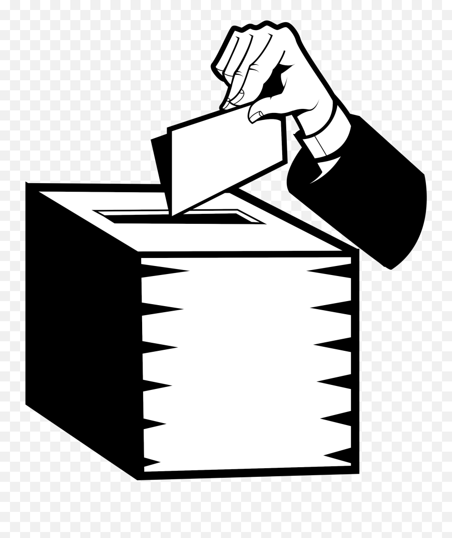 Ballot Box Clipart Transparent - Voting Black And White Emoji,Ballot Box Emoji
