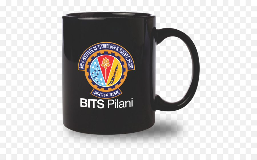 Black Mug Promotional Mugs Khampur New Delhi Lazer - Bits Pilani Logo Emoji,Emoji Mugs