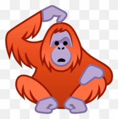 Orangutan Emoji Clipart -