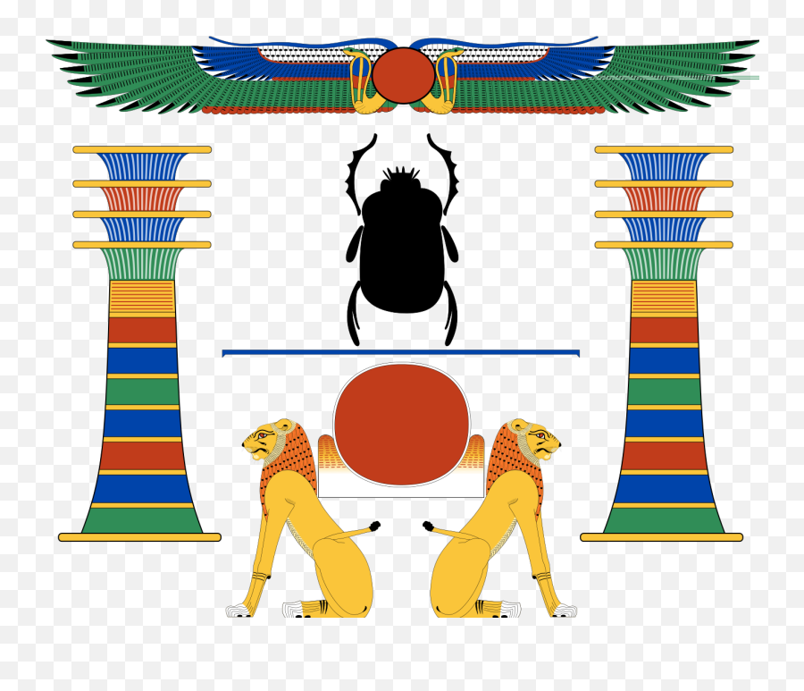 Clipart Sun Egyptian Clipart Sun - Ancient Egypt Djed Pillar Emoji,Ankh Emoji