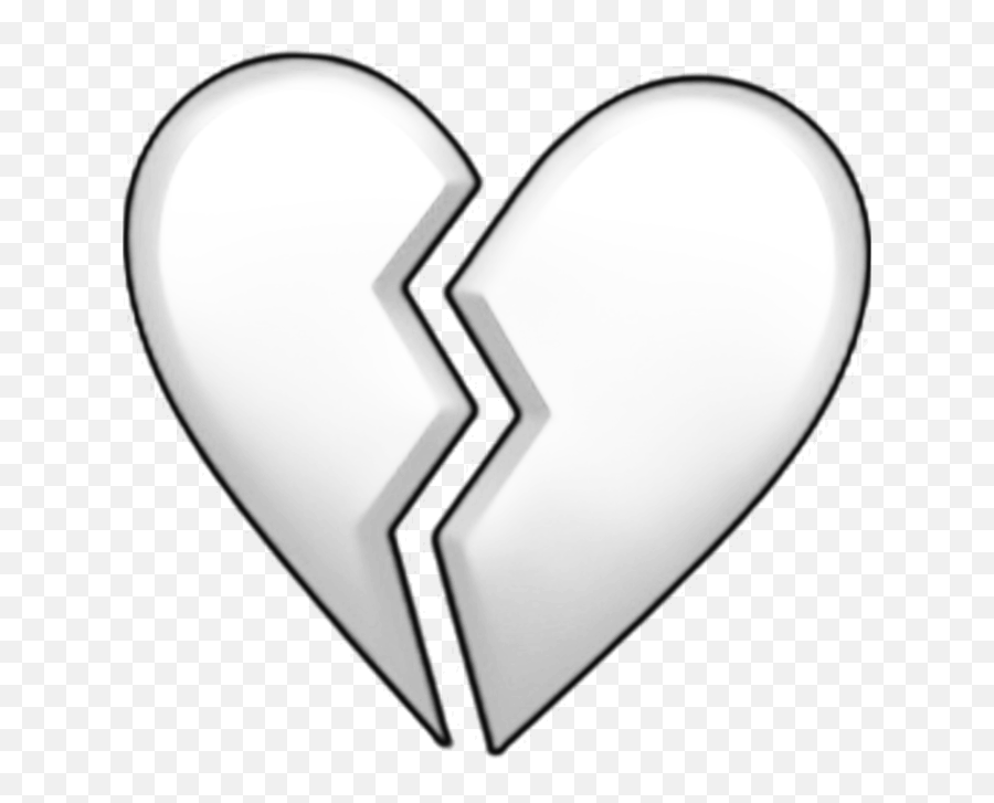 White Emoji Broken Heart Sticker By Josephine - Language,Broken Heart Emoji Png