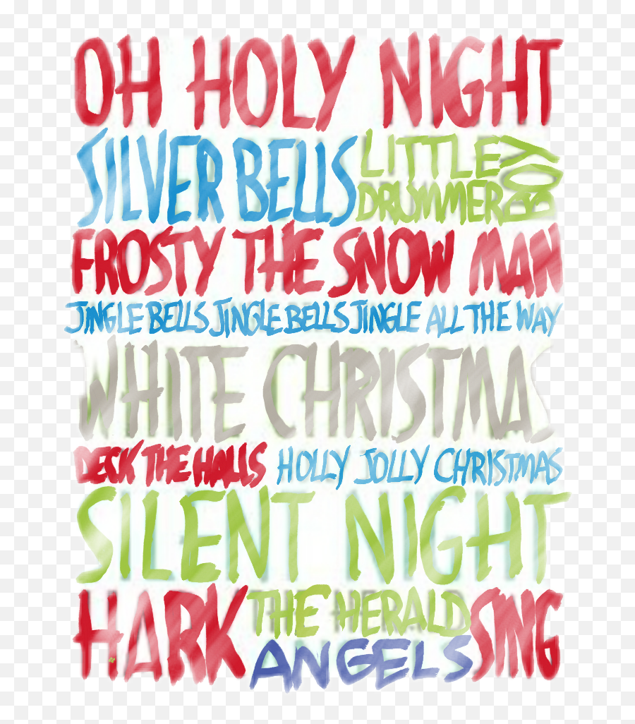 Christmas Song Lyrics Sticker Challenge On Picsart - Dot Emoji,Emoji Silent Night