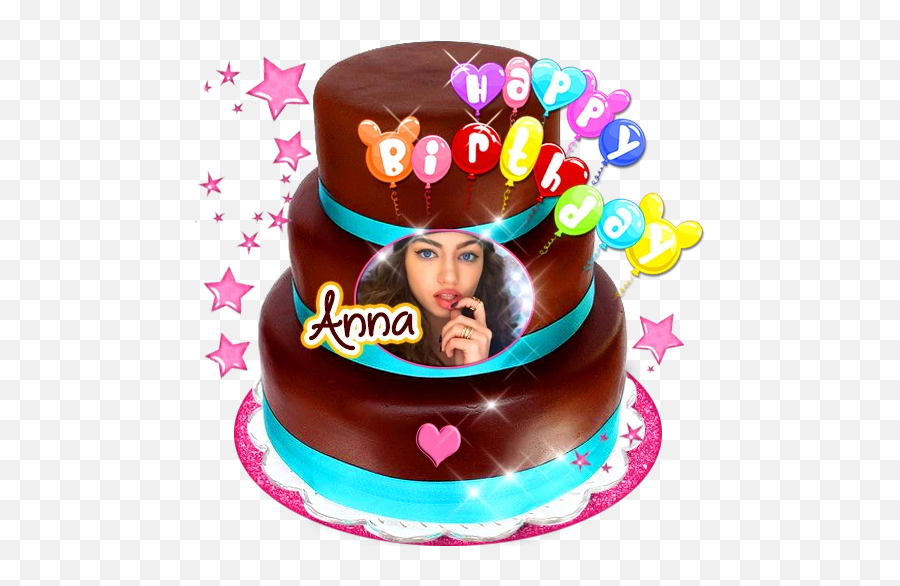 Name On Birthday Cake Bday Frames For - Cake Decorating Supply Emoji,Cake Emoticon