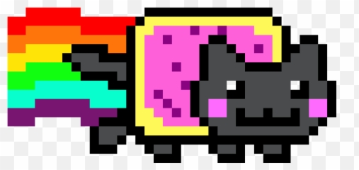 Nyan Cat Transparent Png - Pixel Art De Emoji