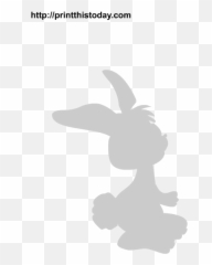 Free Bunny Face Silhouette Download - Bolsas De Goma Eva Emoji