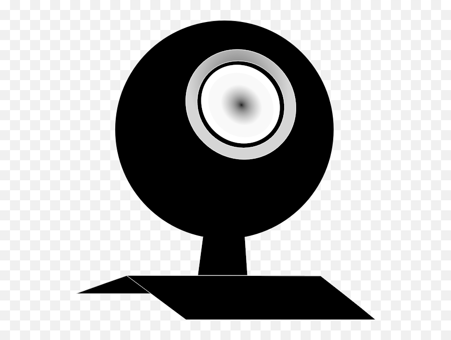 Black And White Webcam Vector Graphics - Webcam Clip Art Emoji,White Emoji Keyboard