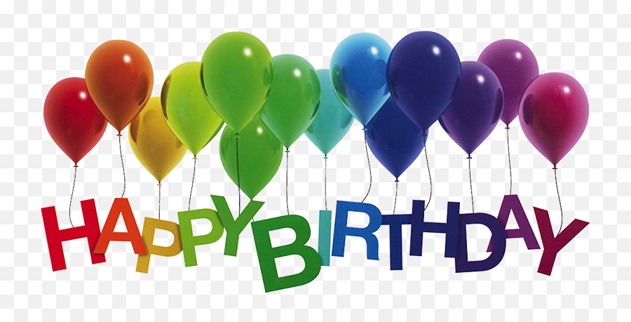 Happy Birthday Rainbow Balloons - Happy Birthday Balloons Png Emoji,Emoji Balloons