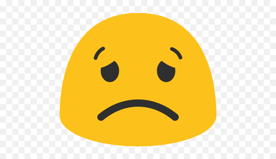 Worried Face Emoji - Android Worried Emoji,Worry Emoji