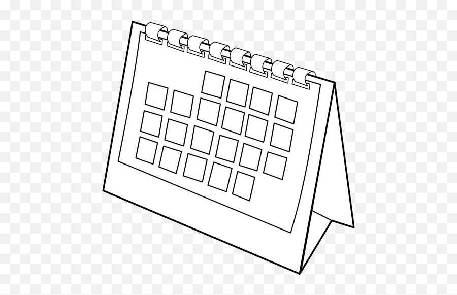 Desk Calendar Vector Illustration - Calendar Clip Art Emoji,Emoji Moon Calendar