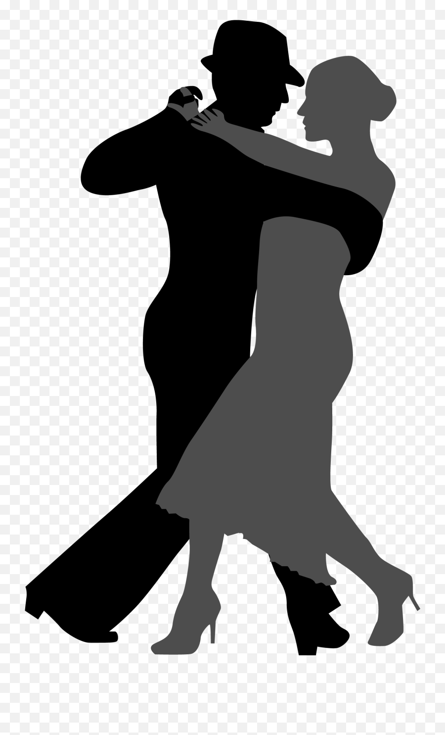 Dancer Clipart Social Dance Dancer - Tango Silhouette Png Emoji,Two Dancing Girl Emoji