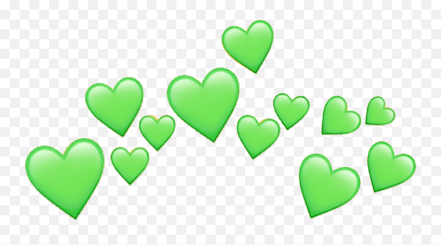 Emoji Animaleye - Green Heart Crown Png,Emoji Holiday Symbols