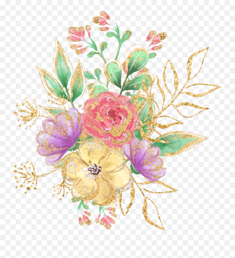 Yellowpinkpurple Flowers Pretty Paste - Bouquet Emoji,Emoji Flowers Copy And Paste