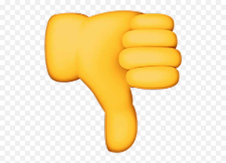 Yellow Emoji Emojisticker Dislike - Thumbs Down Emoji Apple,Yellow Hand ...