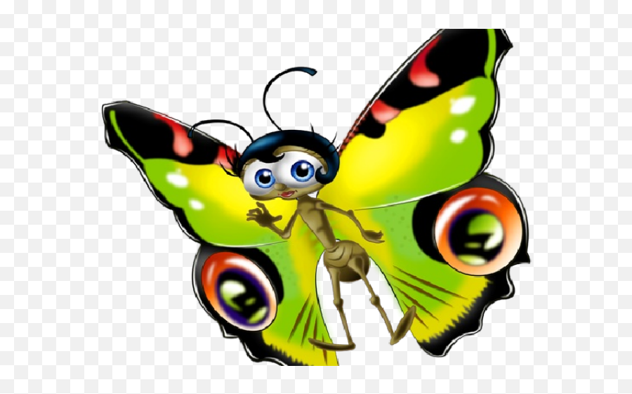 Silk Moth Clipart Cocoon - Png Download Animation Clip Art Cartoon Butterfly Emoji,Moth Emoji