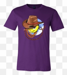 Cowboy Rodeo Yeehaw Emoji Cartoon Funny T - shirt