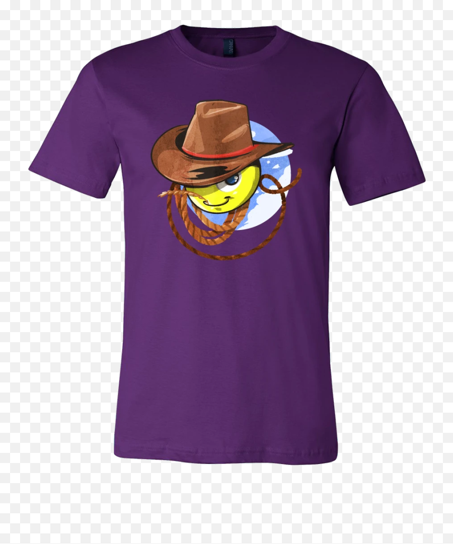 Cowboy Rodeo Yeehaw Emoji Cartoon Funny T - Shirt,What Does The Purple Emoji Mean