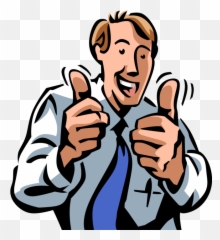 Businessman Gives Two Thumbs - Clip Art Emoji