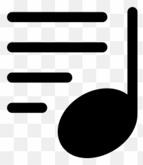 Music Theme Info Interface Symbol Of Musical Note With Text - Icon Emoji