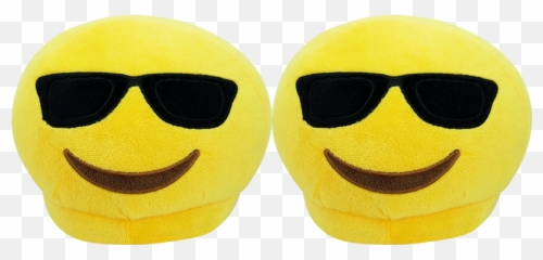 Emoji Slippers - Smiley,Sunglasses Emoji