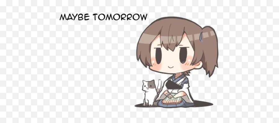 Maybe Tomorrow Anime Chibi Chibi Cute Memes - Maybe Anime Meme Emoji,Know Your Meme B Emoji