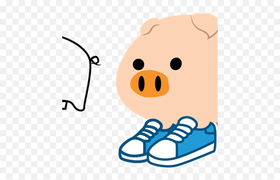 Create A Fun Cute Combo Of A Pig Emoji And A Sneaker Emoji - Clip Art,Cute Emoji Combinations