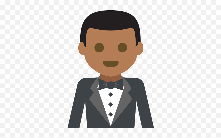 Man In Tuxedo Medium Dark Skin Tone Emoji Emoticon Vector - Suit And Tie Emoji,Person Emoji