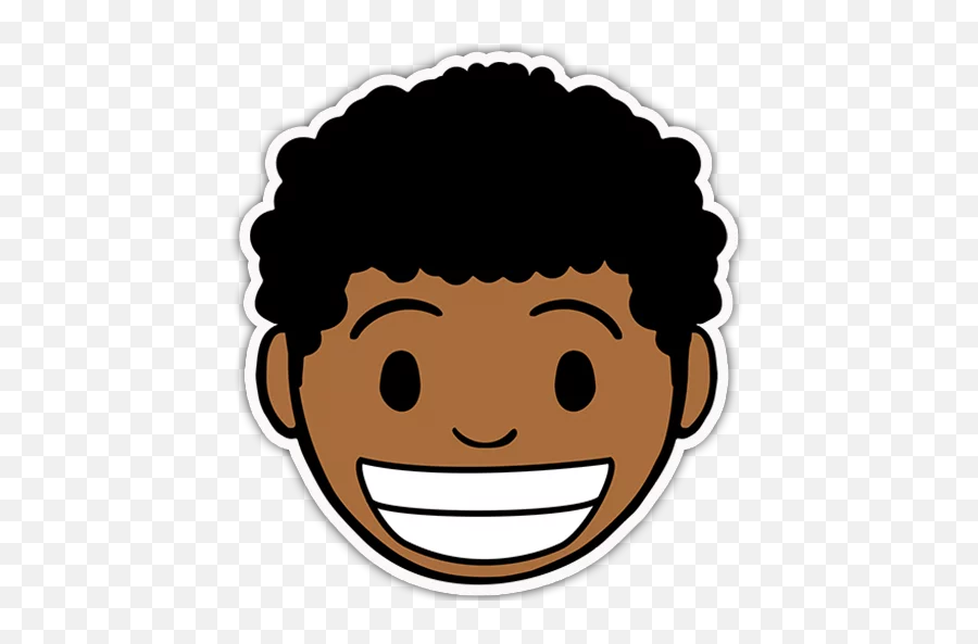 Black Emoji Xl Stickers For Telegram - Smiley,Black Person Emoji