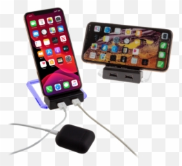 2 - Pack Xtreme Power Rotating Wireless Charger with USB Ports Porodo 4 In 1 Emoji