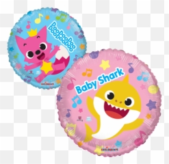 Productos u2013 Etiquetado niña Para Fiestas - 5pz Globo Metálico Baby Shark Duu 18in M42 Emoji
