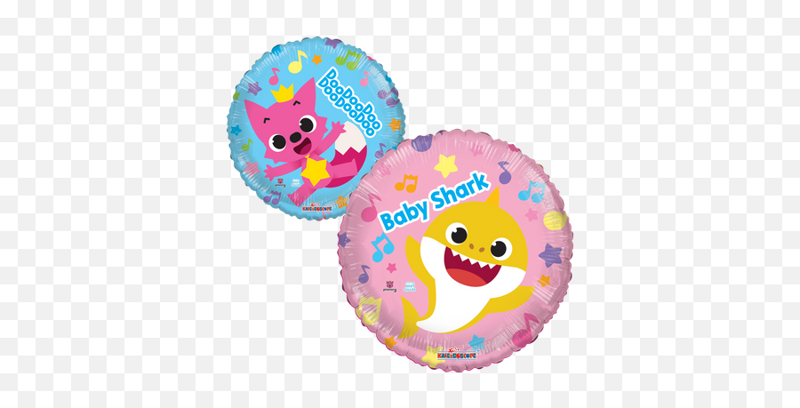 Productos U2013 Etiquetado Niña U2013 Productos Para Fiestas - 5pz Globo Metálico Baby Shark Duu Duu 18in M42 Emoji,Emoji De Changuitos