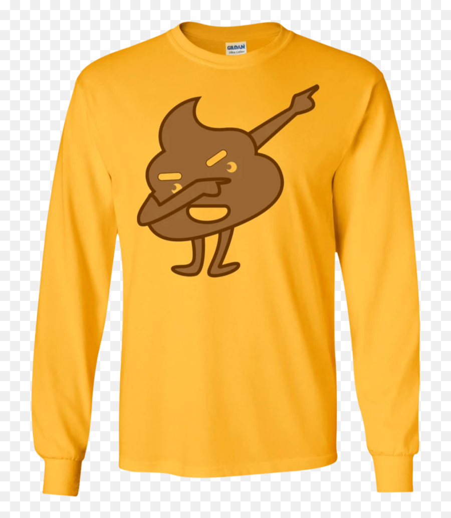 Funny Dabbing Poop Emoji Ls Sweatshirts - Sky Was Yellow Shirt,Paddle Emoji