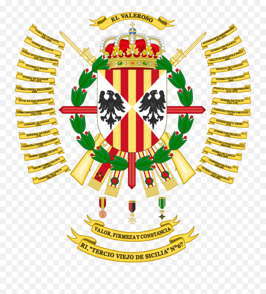 Arms Of The 67th Infantry Regiment - Badlia Coat Of Arms Emoji,Sicilian Flag Emoji