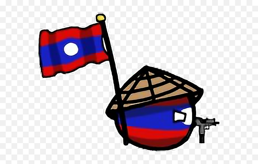 Laoball Countryballs Lao Laos Communism - Clip Art Emoji,Laos Flag Emoji