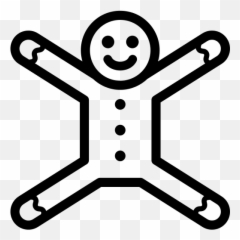 Christmas Biscuit Png Icon - Gingerbread Man Emoji