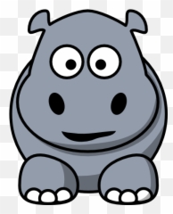 Hungry Hippo - Big Eyed Cartoon Animals Emoji,Hippo Emoji