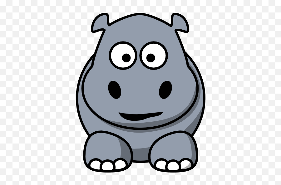 Hungry Hippo - Big Eyed Cartoon Animals Emoji,Hippo Emoji