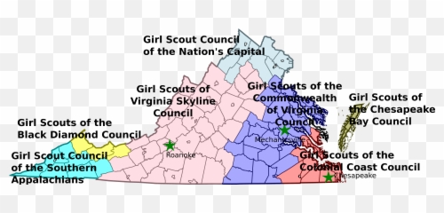 Virginia - Scout Districts In Emoji