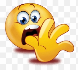Gradient Scared Emoji Png Free Download - Stop