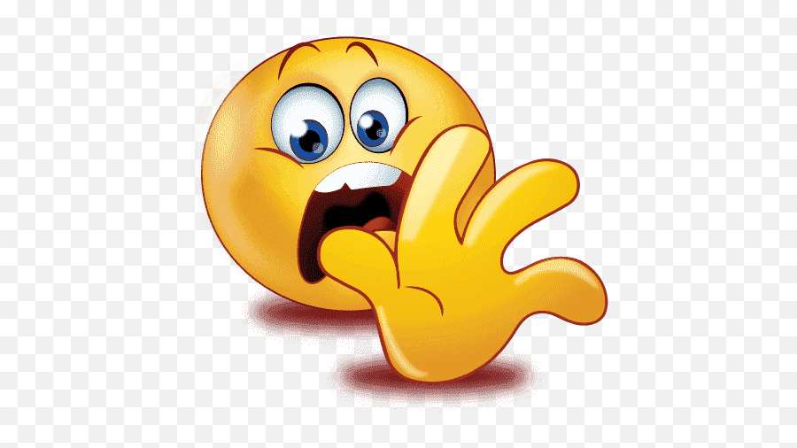 Gradient Scared Emoji Png Free Download - Stop Emoji Png,Scared Emoji Png