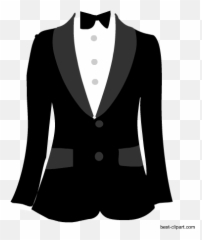 Free Clip Art For Wedding Invitations Place Cards And Cards - Clip Art Black And White Tuxedo Emoji,Tuxedo Emoji