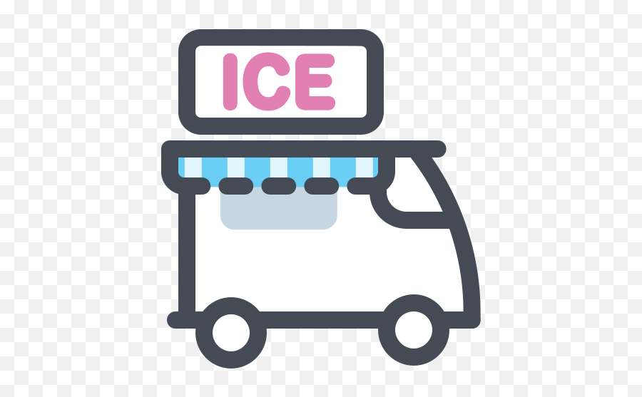 Ice Cream Truck Icon - Free Download Png And Vector Icon Logo Food Truck Emoji,Ice Cream Cloud Emoji
