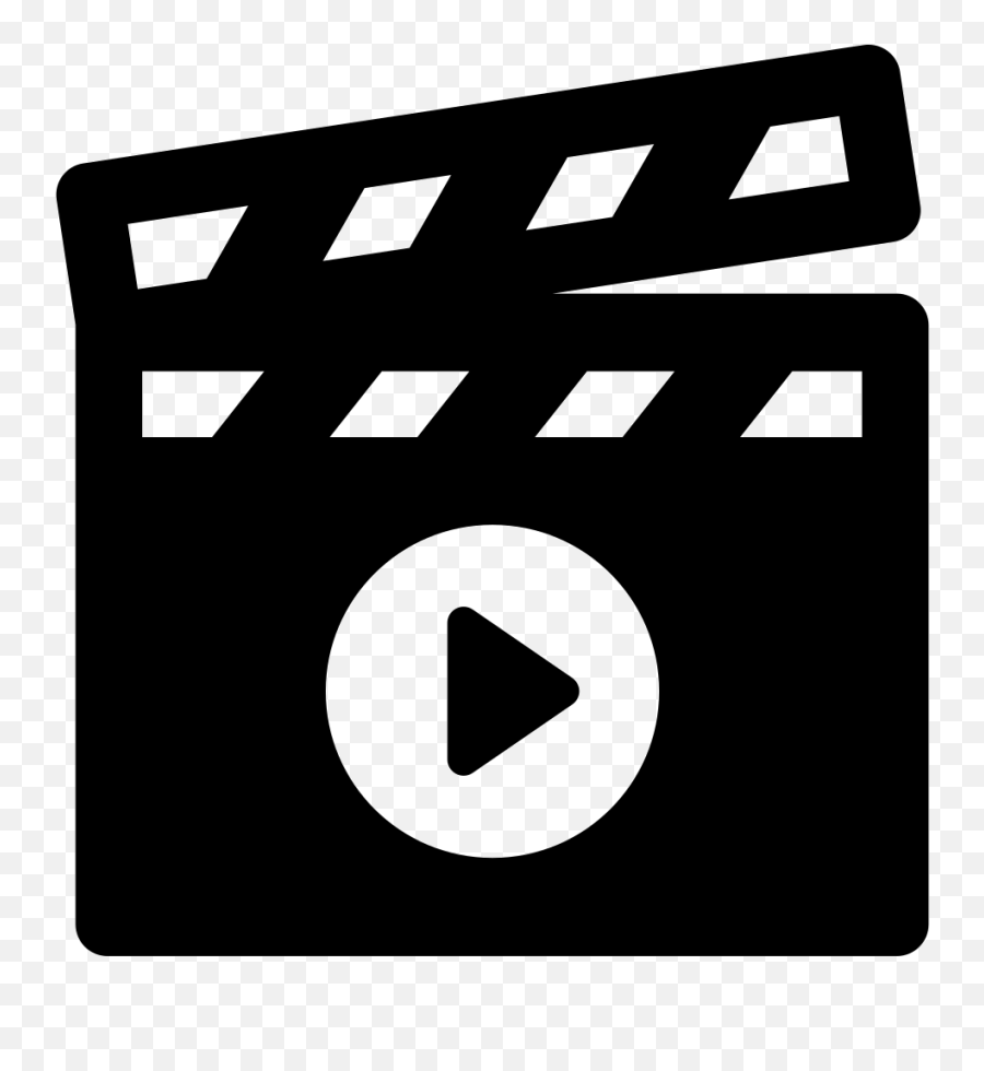 Clapperboard Play Button Svg Png Icon Free Download 63468 - Claquete Icon Png Emoji,Clapperboard Emoji
